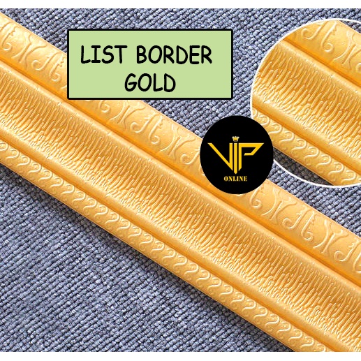 VIP Wallpaper List Gold Foam 3D Wallborder Foam 3D Stiker Dinding