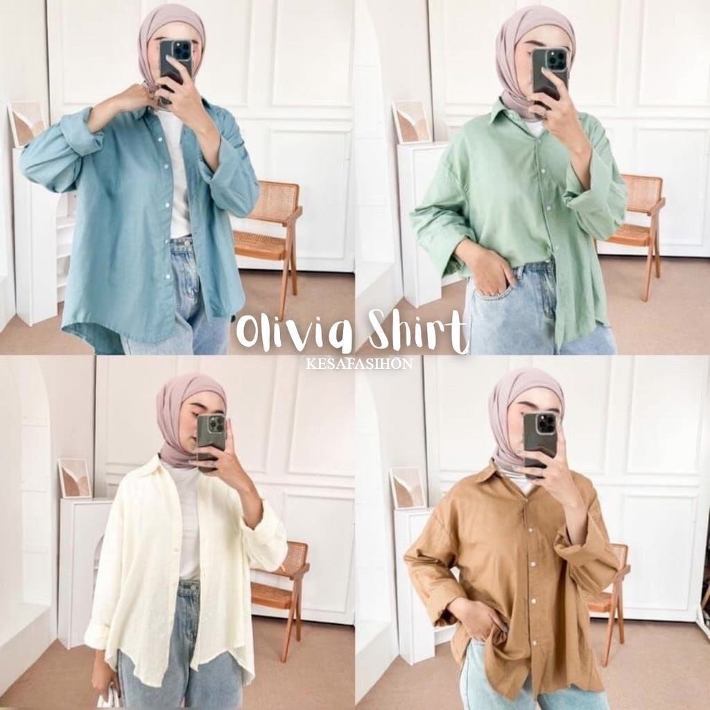 Kemeja wanita Oversize linen / Olivia Shirt