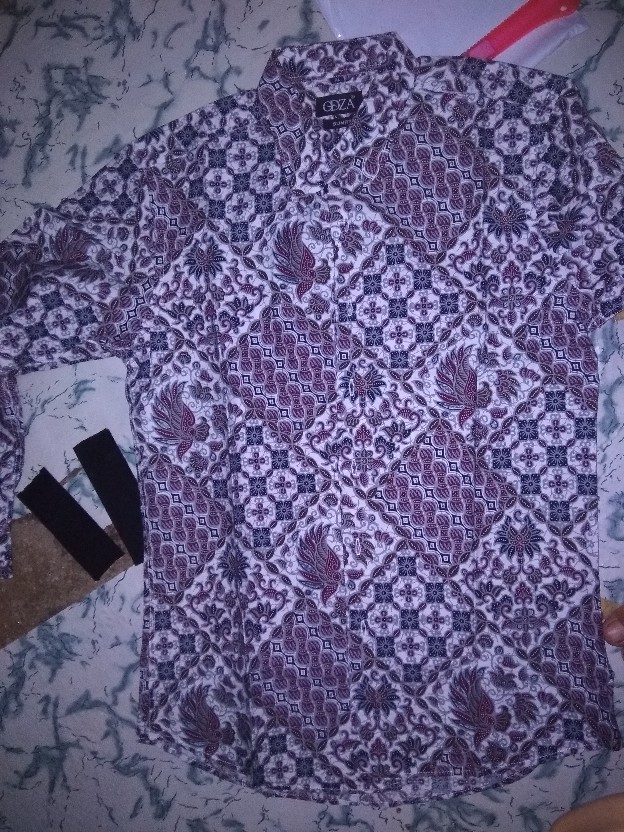 Odza Baju Batik Kemeja Batik Lengan Panjang Kerah Atasan Hem Resmi Solo Modern Dokana