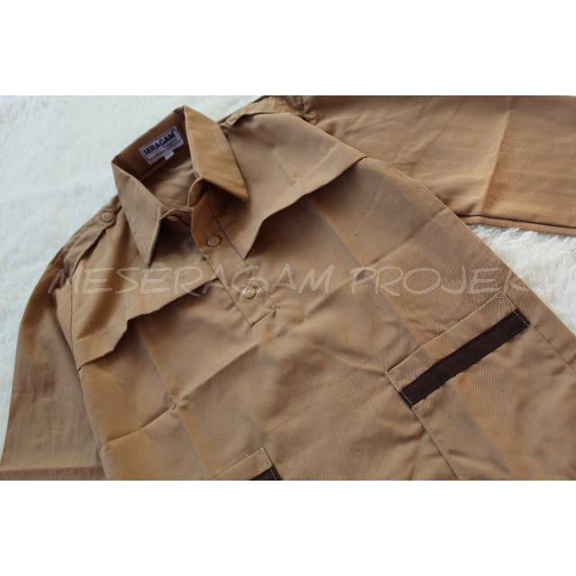 Baju Pramuka Siaga Tangan Panjang dan Pendek Untuk SD SMp SMA