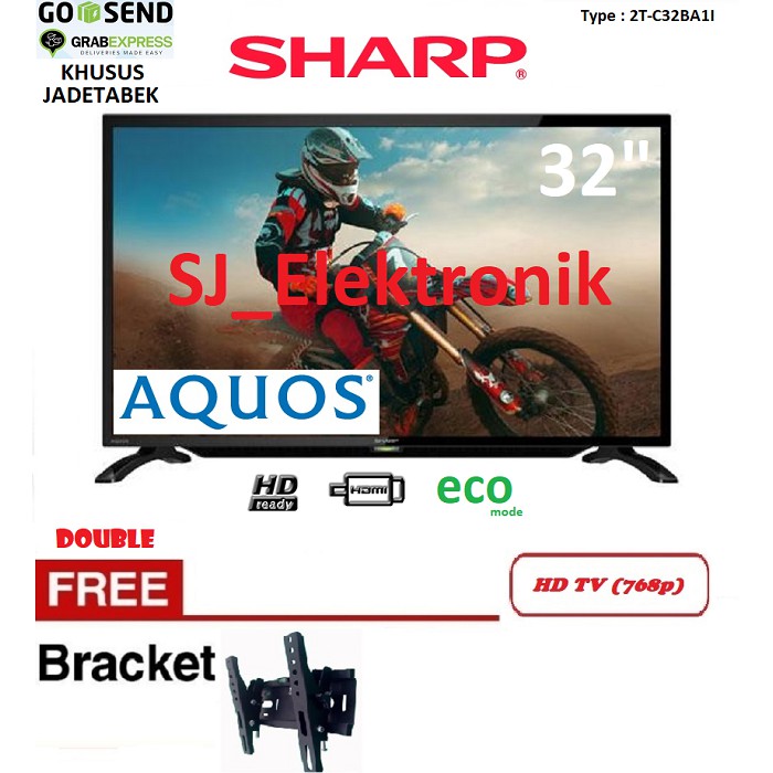Free Braket LED TV Sharp 32 Inch 2T-C32BA1I / 32BA1 AQUOS HDTV HDMI