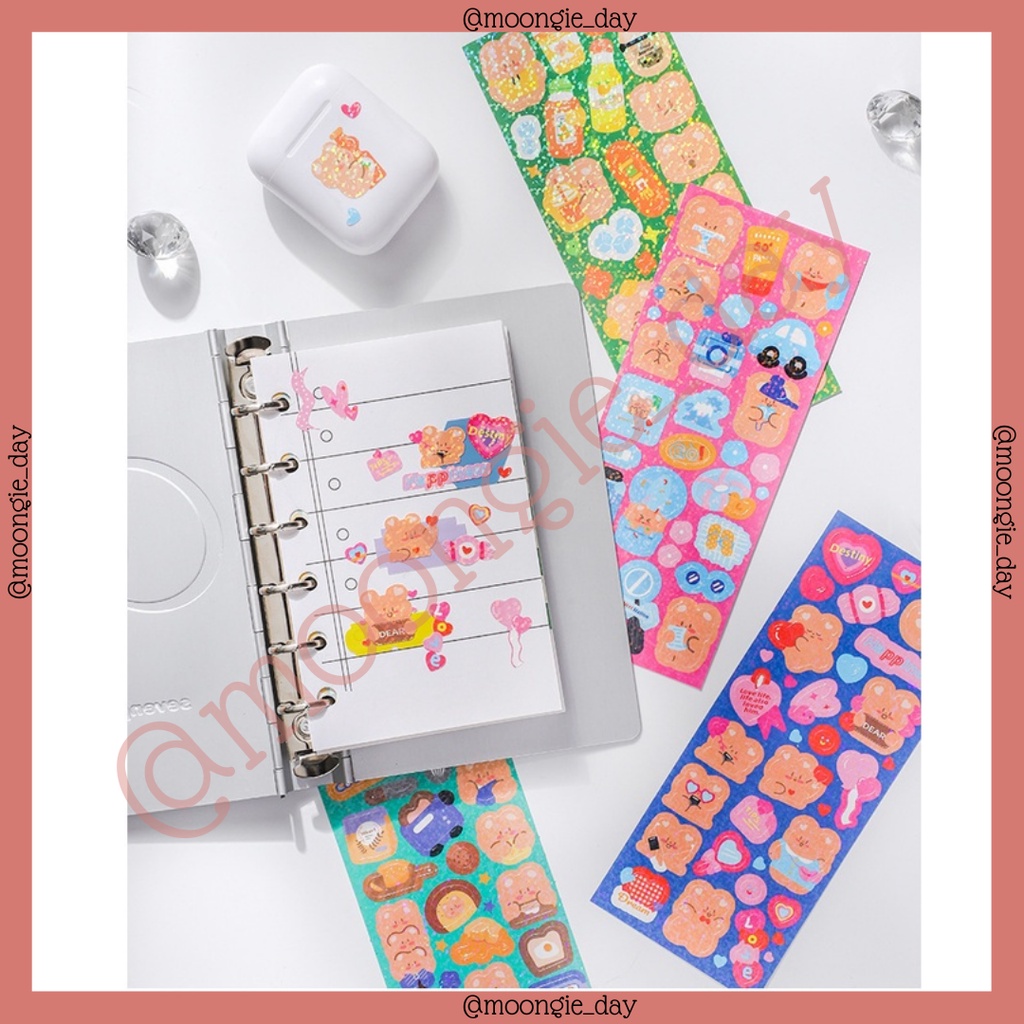 

1 LEMBAR STICKER BEAR BERUANG LOVE DESSERT AND CAMERA STIKER BERUANG LUCU MURAH BULLET JURNAL