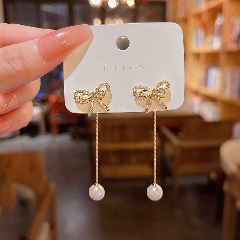Anting Gantung Model Rumbai Bahan Silver 925 Untuk Wanita