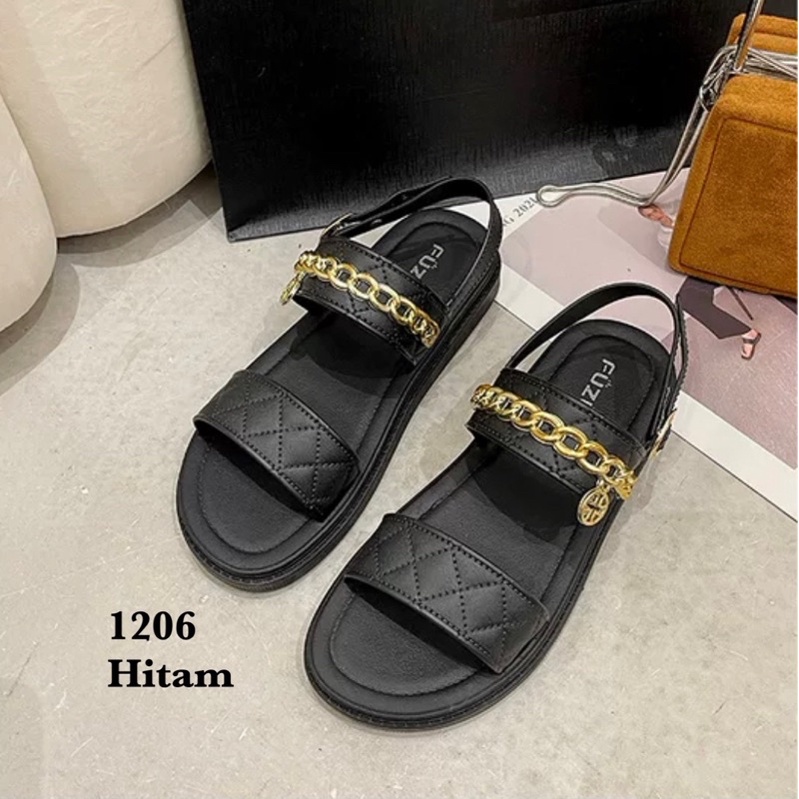 SANDAL WANITA SLIP ON TALI FASHION KOREA SHOES 1206