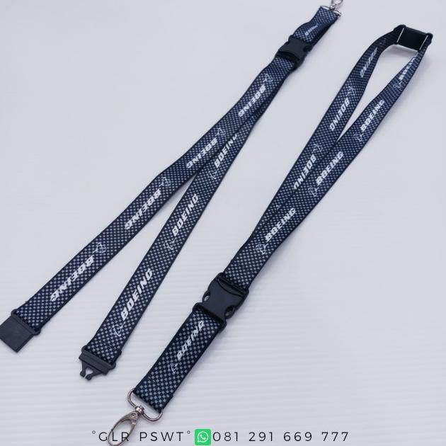 

BISA COD Lanyard / Gantungan Tali ID Card BOEING CARBON Premium PROMOKode 3939