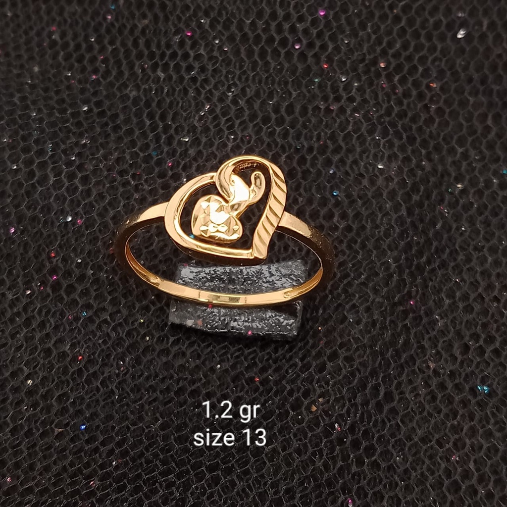 Cincin Emas 17K - 1.2 gr Kadar 750 - 456