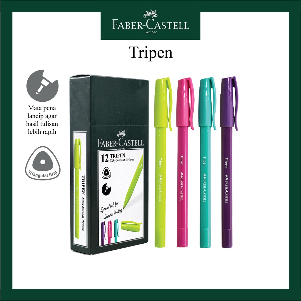 

Pulpen Faber Castell Tripen 0.7 mm Satuan / Ballpoint Pen Faber Castell Tripen 0.7mm Satuan