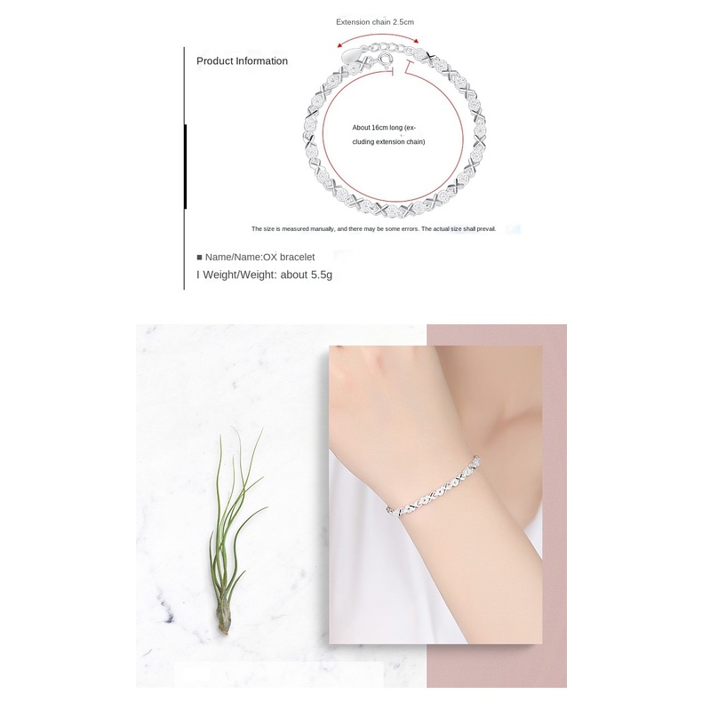 Gelang Bahan Stainless Steel 925 Lapis Silver Untuk Wanita