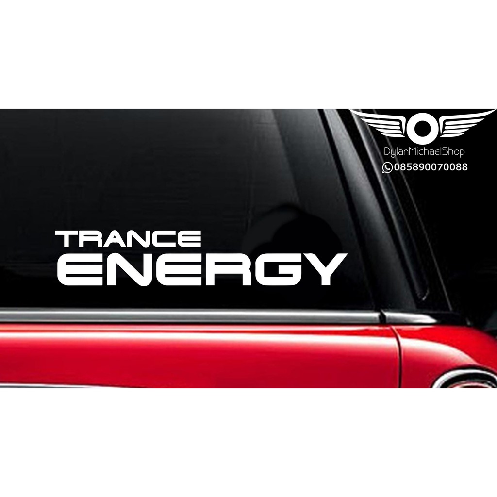 Stiker Mobil Tulisan Trance Energy Car Sticker Laptop Decal Vinyl