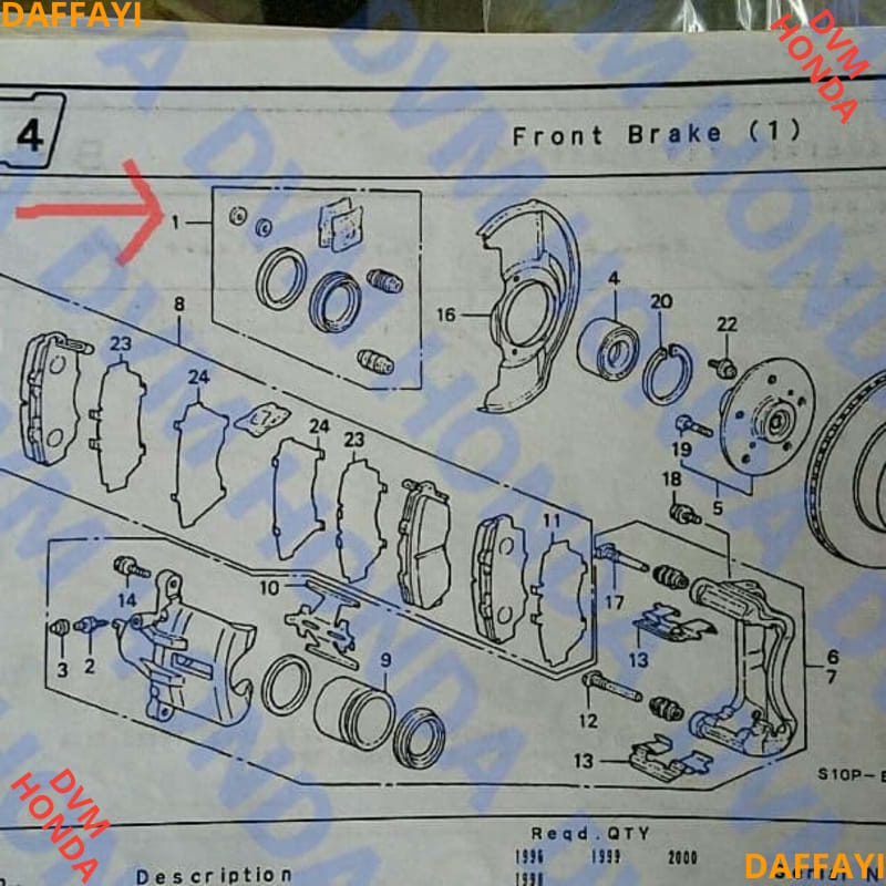 (100% QUALITY ) Kit Caliper Rem Depan NISSIN Accord/CRV/Odyssey/Stream RSZ Mantap Gan