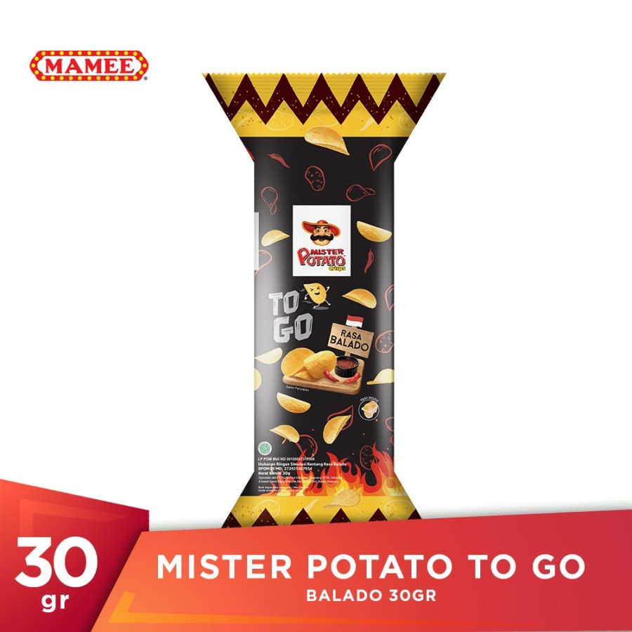 

Mister Potato Crisps TO GO Balado 30gr