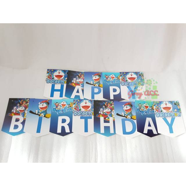 Banner Happy Birthday Doraemon / Banner Doraemon /  Banner Happy Birthday / Doraemon