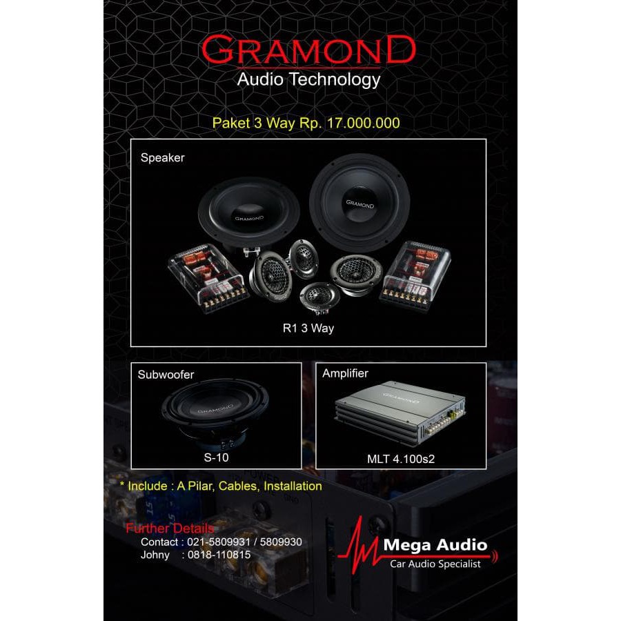 Paket Audio Gramond 3 way
