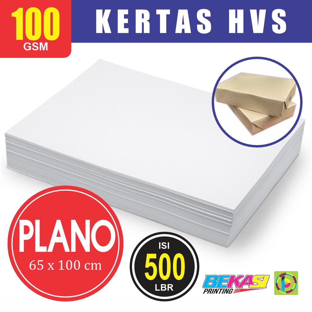 

Woodfree Paper Kertas HVS 100 GSM Plano 65x100 cm