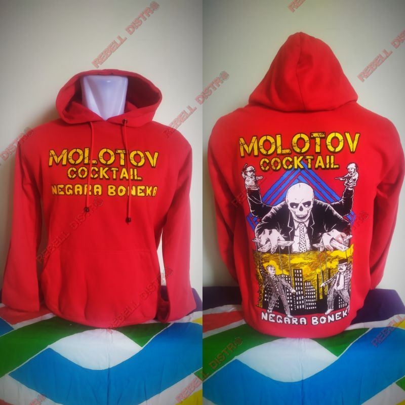 Hoodie Zipper Motif PUNK / Molotov Cocktail