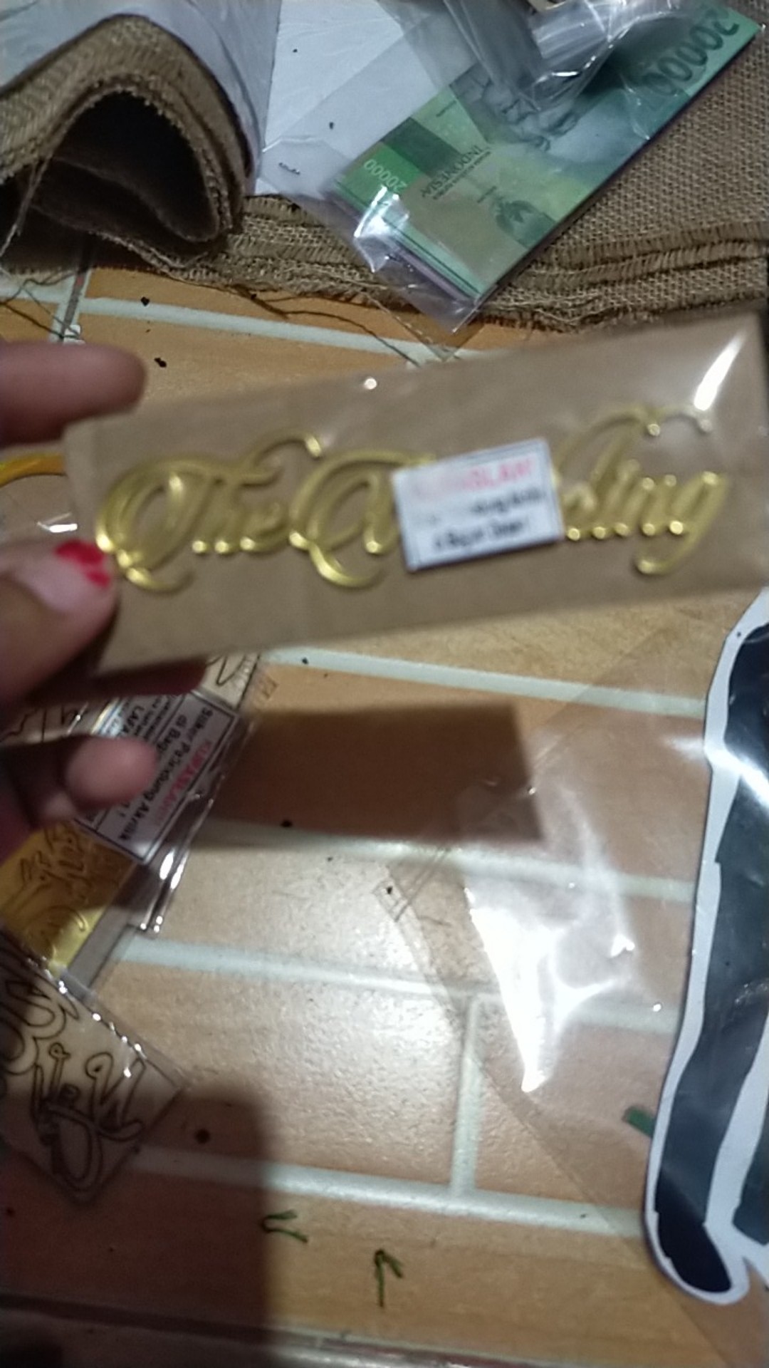 Rs 10 X 2,5 Cm The Wedding Latin Emas / Perak / Mahar / Dekorasi / Seserahan / Scrapbook