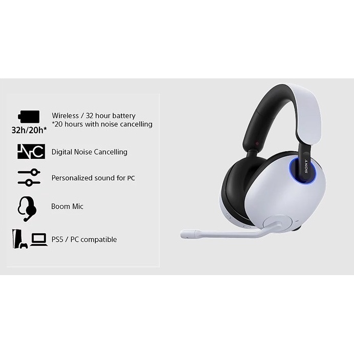 Sony INZONE H9 Wireless Noise Cancelling Gaming Headset Headphone MDR-G900