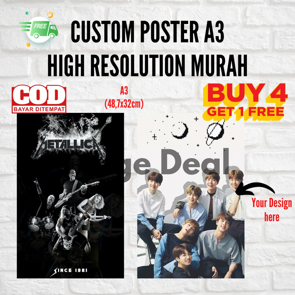 Jual Poster Custom A3 Poster Aesthetic Poster Band Poster Kpop Poster