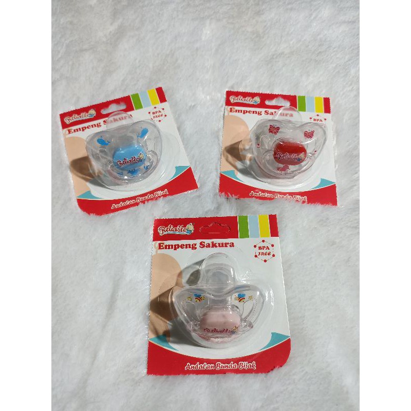 EMPENG bayi dot silicone silikon PACIFIER sakura +tutup empeng steril| RELIABLE