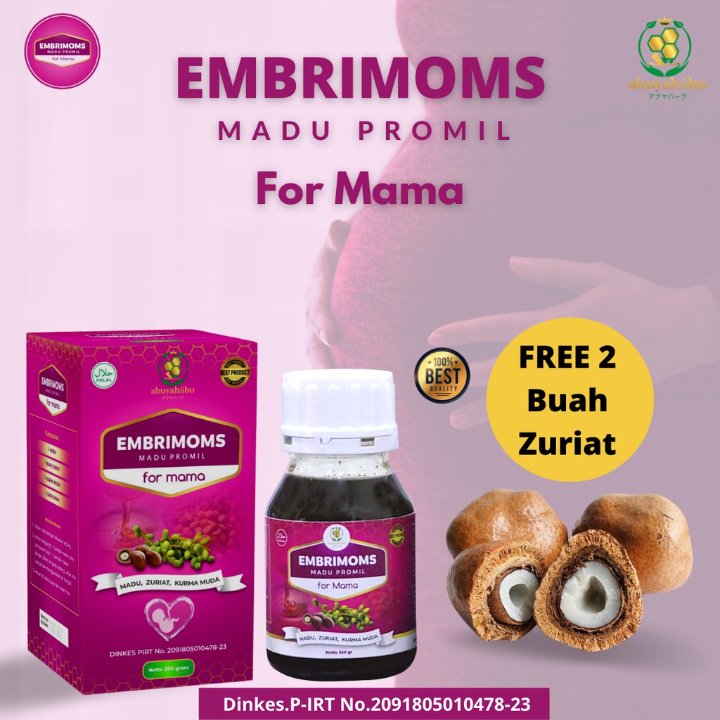 Embrimoms Madu Promil Program Hamil untuk penyubur kandungan 350gram