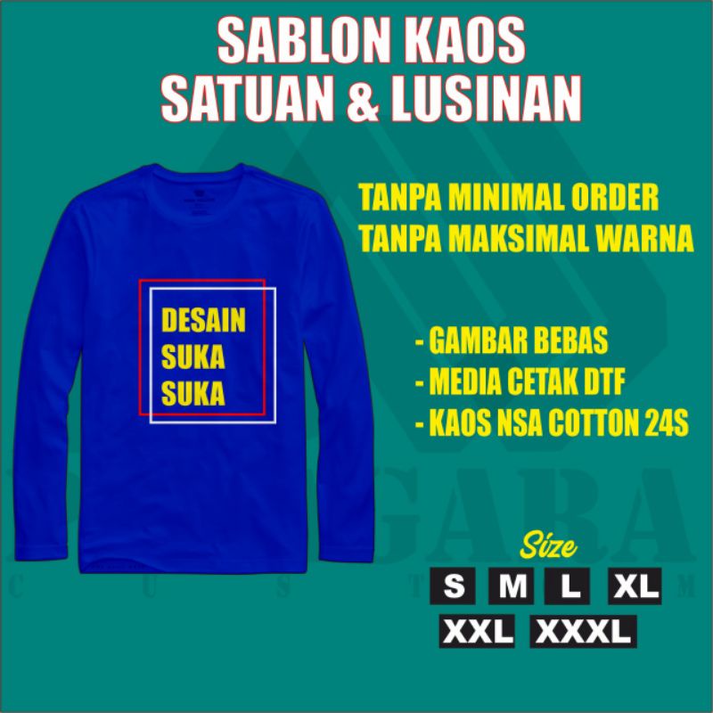 sablon baju satuan, sablon kaos satuan, sablon, kaos polos, kaos premium