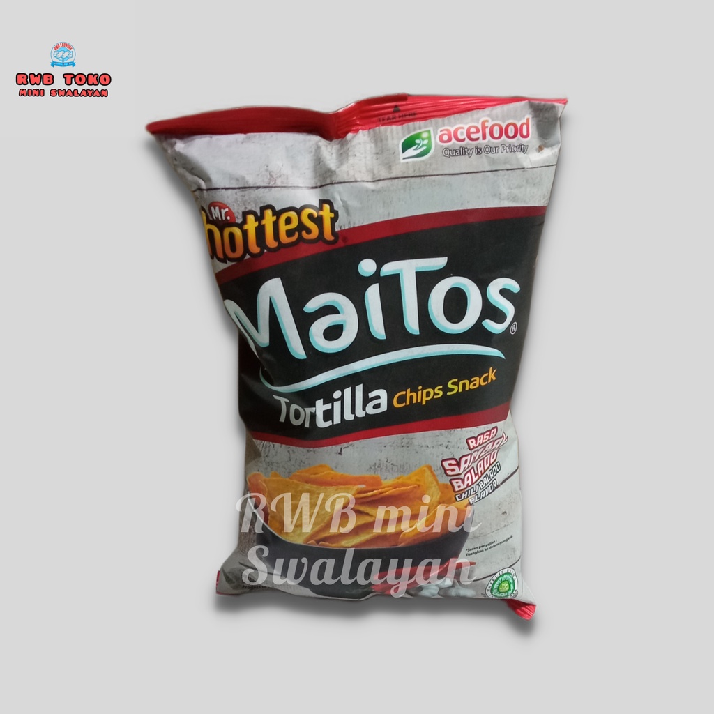 Jual MAITOS TORTILLA CHIPS SNACK RASA SAMBAL BALADO 140g Shopee Indonesia