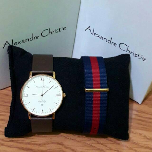 JAM TANGAN PRIA ALEXANDRE CHRISTIE AC8420 DOUBLE TALI ORIGINAL GARANSI RESMI