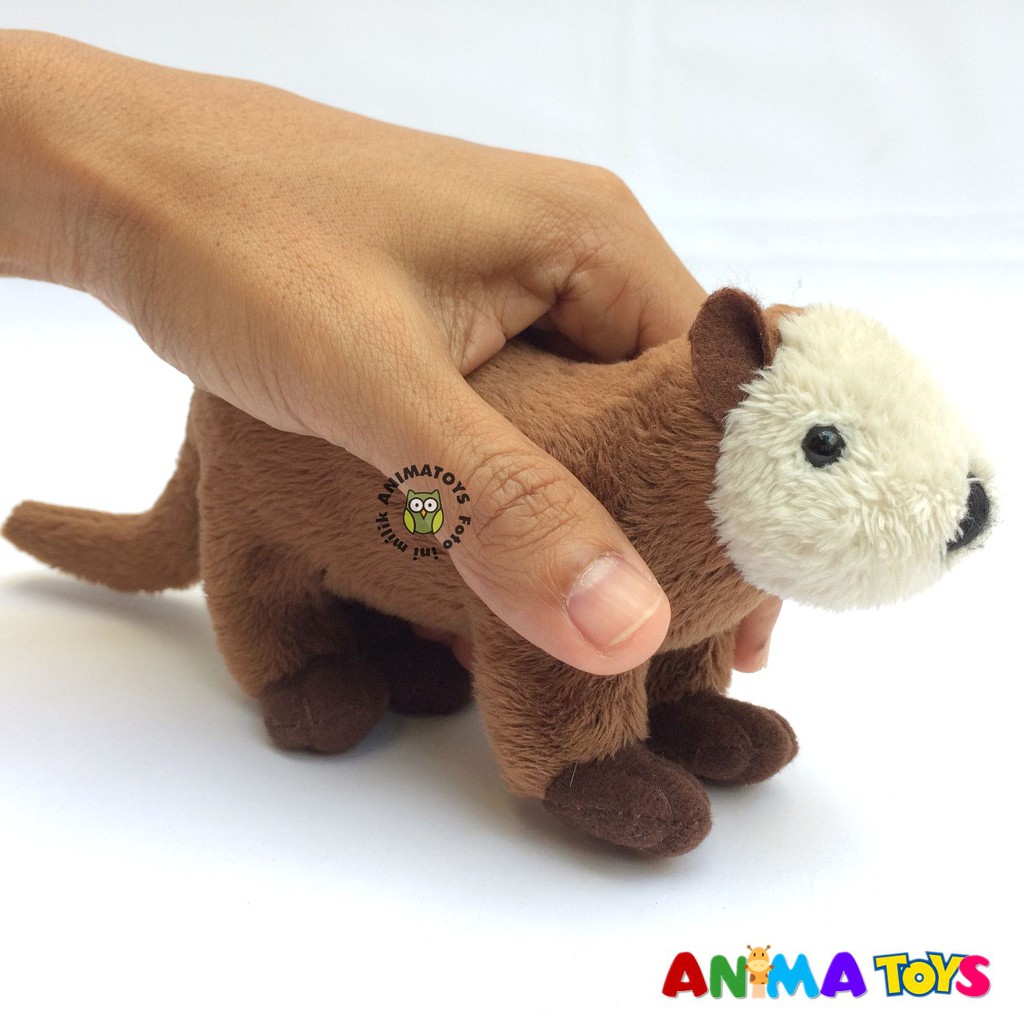 Boneka Hewan Berang-Berang Mini River Otter Stuffed Animal Animatoys