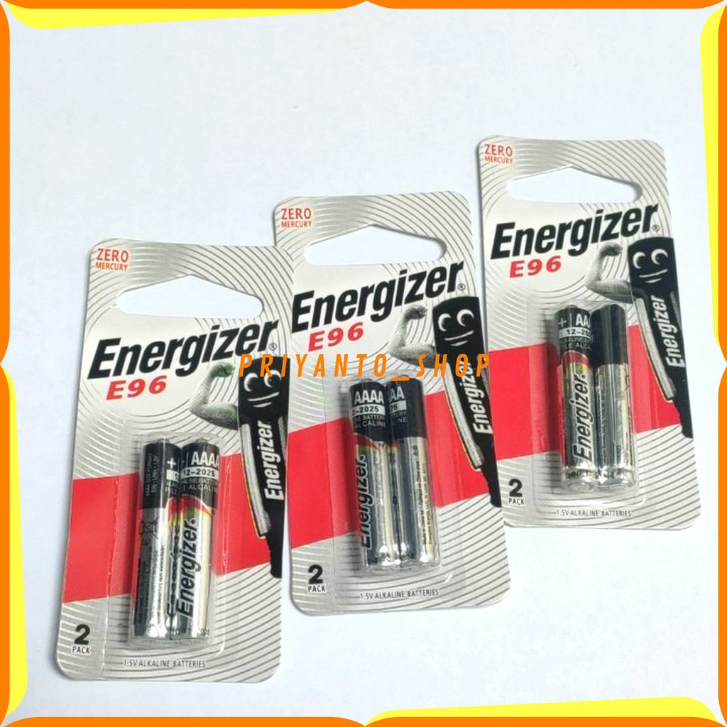 Asli Battery Energizer E96 A4 AAAA isi 2pcs Batrei Baterai A4 Original