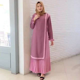 Muslimore Baju  Muslim Wanita Gamis Murah Hijau  Botol  