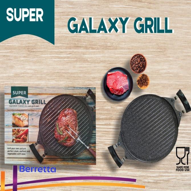Grill Pan Galaxy Marble -Panggangan Bbq Anti Lengket Super Galaxy Gril