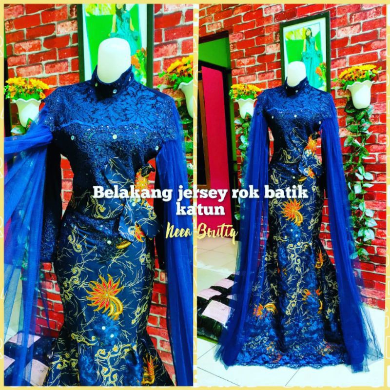 baju singer/baju penyanyi/baju batik/baju duyung/navy batik duyung hijab