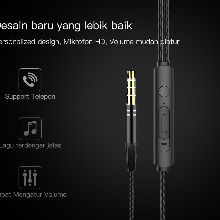 ️ TACOO Earphones TEH0416 Sport Headset with Mikrofon Kabel Waterproof Hi-Fi Stereo Sound Deep Bass 