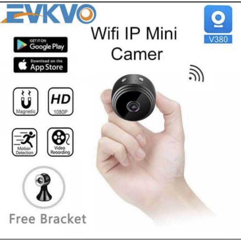 HD Wireless Ip Mini Camera Wifi Smart Net Cam Aplikasi v720 - tersedia hitam dan putih