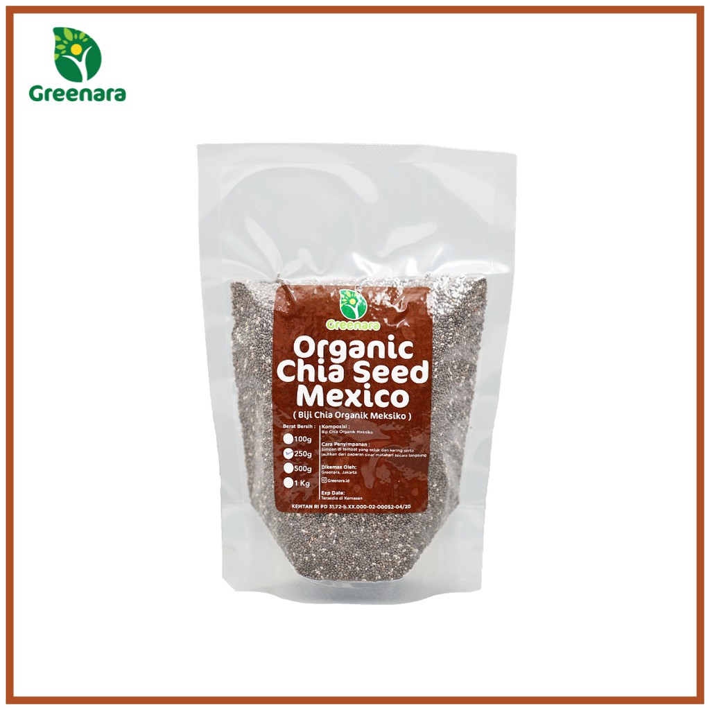 PREMIUM Organic Chia Seed Mexico 250gr / Chiaseed Meksiko Organik