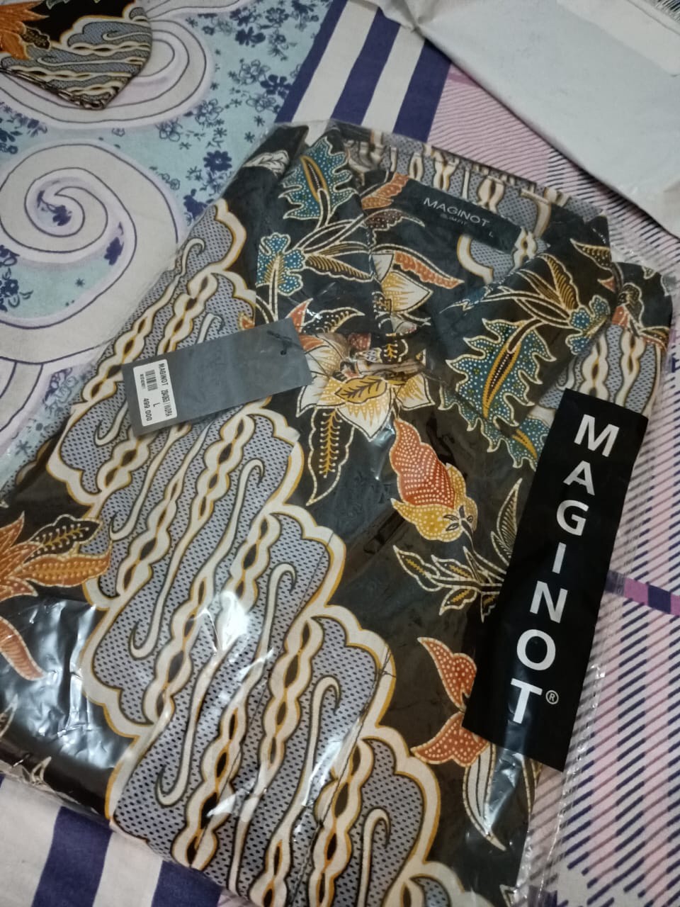 Maginot Kemeja Batik 2.0 Indra-ls Lengan Panjang Pria + Free Masker