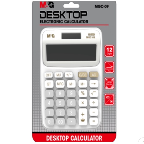 

M&G Kalkulator 12 Digits Dekstop Calculator Two Wat Power Blister Packaging