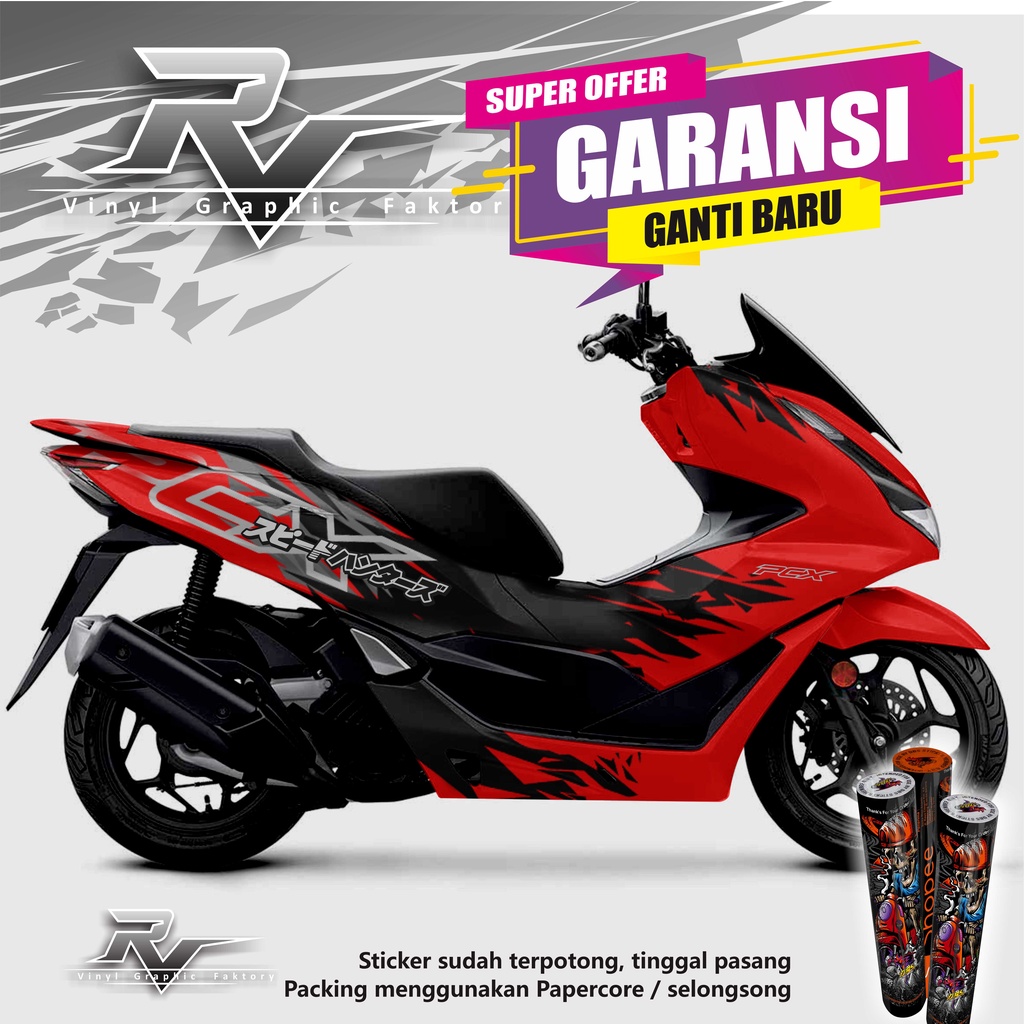 p01 Cetak sticker / stiker Custom motor New pcx 160 pcx 150 Full body striping aksesoris motor , cut