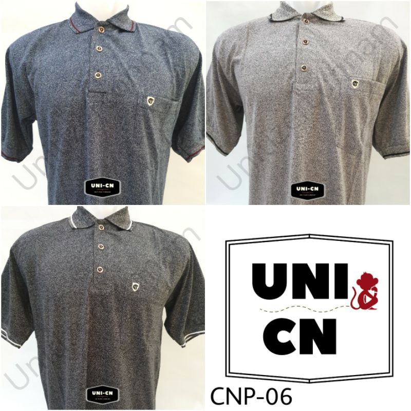 CUN NAM CNP - 06 BINTIK L , XL , XXL 3 WARNA - KAOS KERAH POLO POLOS WANGKI SAKU KANTONG - KATUN TC.