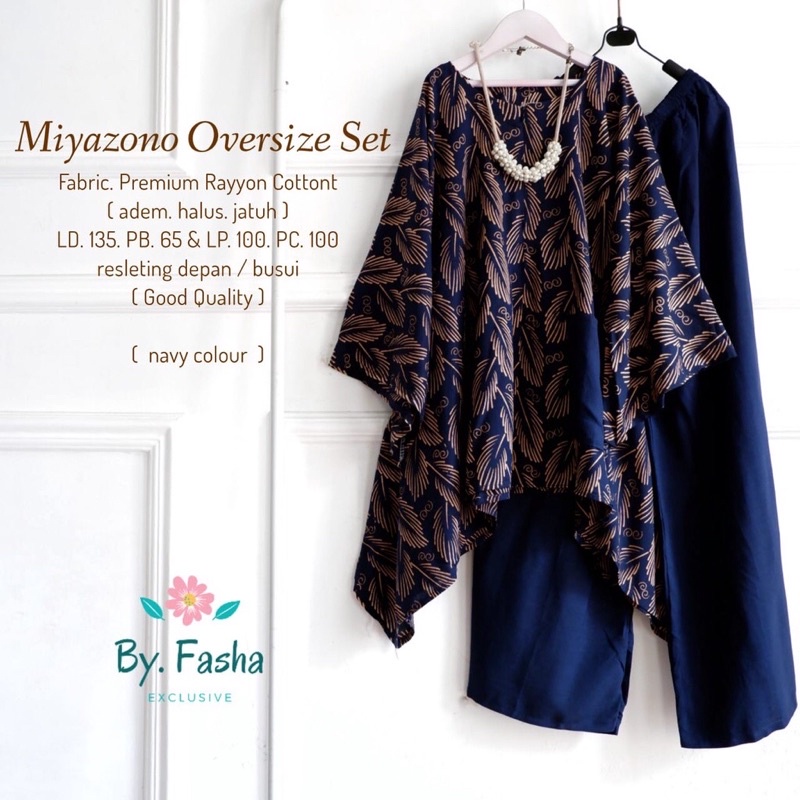 BRISSA JUMBO XXL TIE DYE / ONE SET TYDE/ DAILY SET RAYON MOTIF/PIYAMA KATUN PREMIUM-Navy