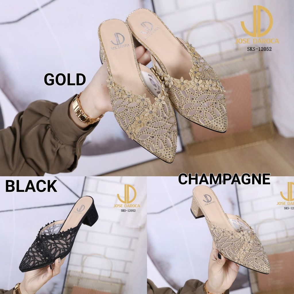 JOSE DAROCA Sepatu Heels Glitter Platform #SKS-12052# ORIGINAL