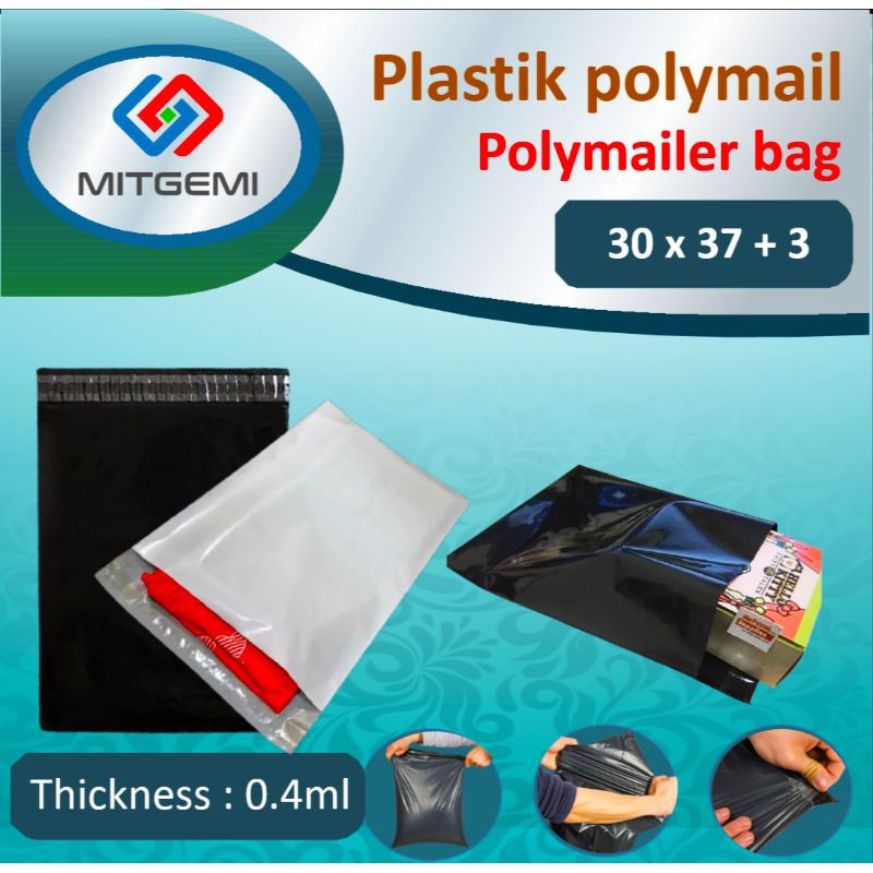 

plastik polymail - amplop polymailer - poly mailer bag uk 30 x 37 + 3 ( 100 lbr )