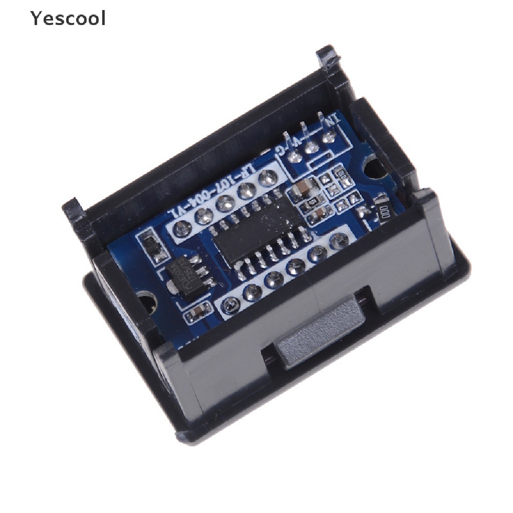 Yescool Voltmeter Digital LED Mini DC 0-100V Dengan 3 Kabel