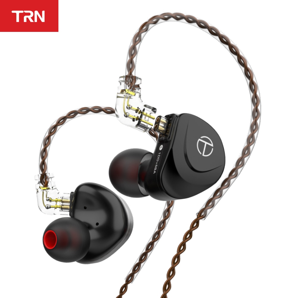 Trn V90S Earphone In Ear Hifi Bass 5ba + 1ddd Dengan Kabel Tembaga