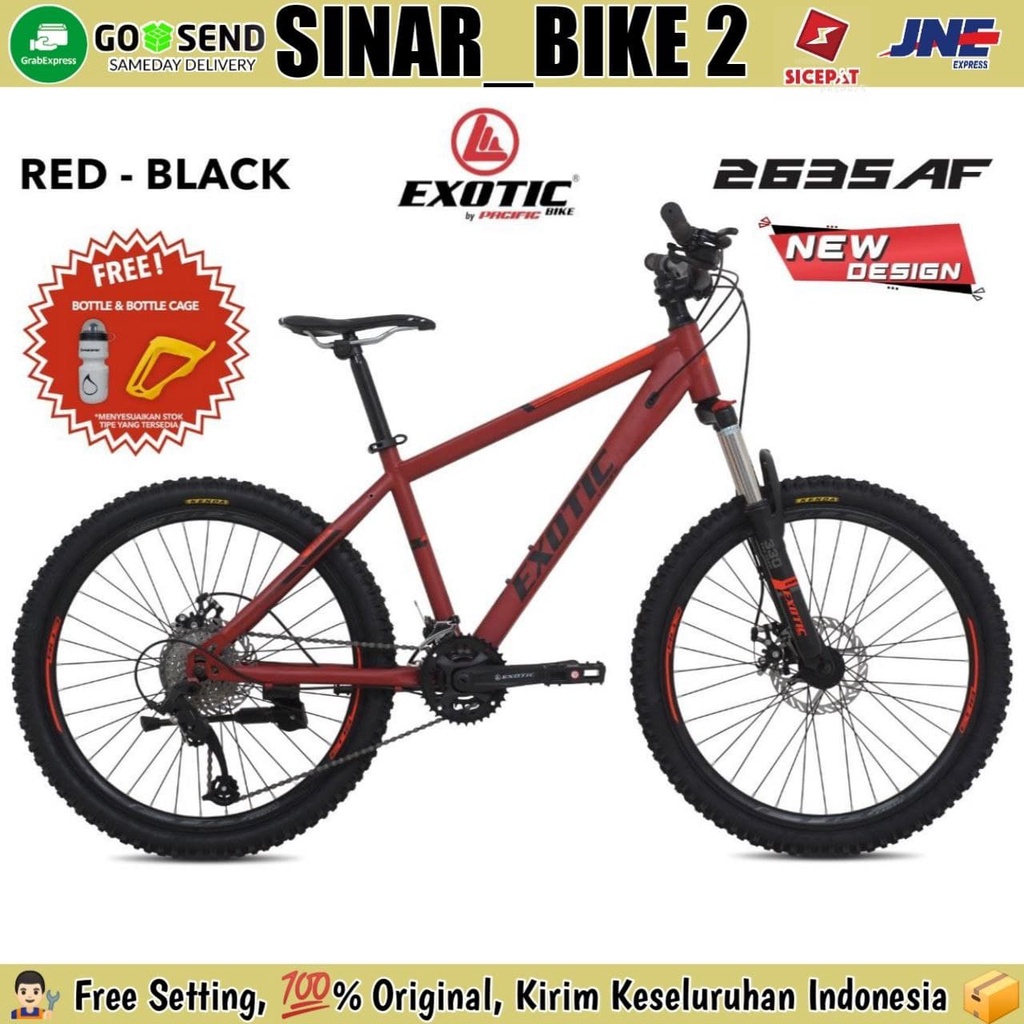 Sepeda Gunung MTB Exotic 24, 26 , 27'5 Inch 2635 AF Suspension 2x8 Speed