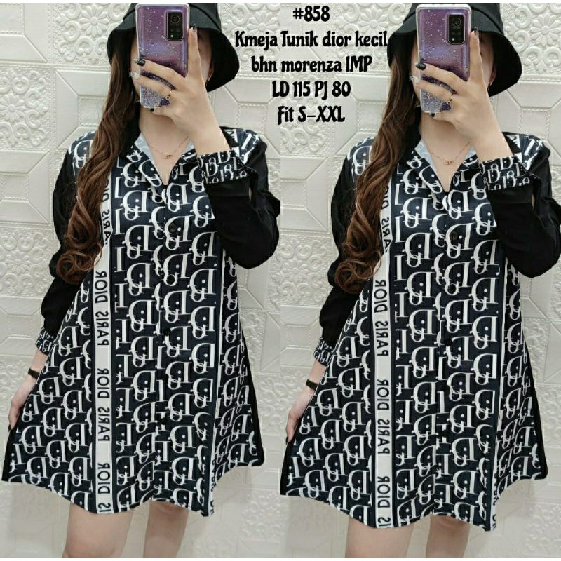 Kemeja Tunik Dior 858 paris (import)
