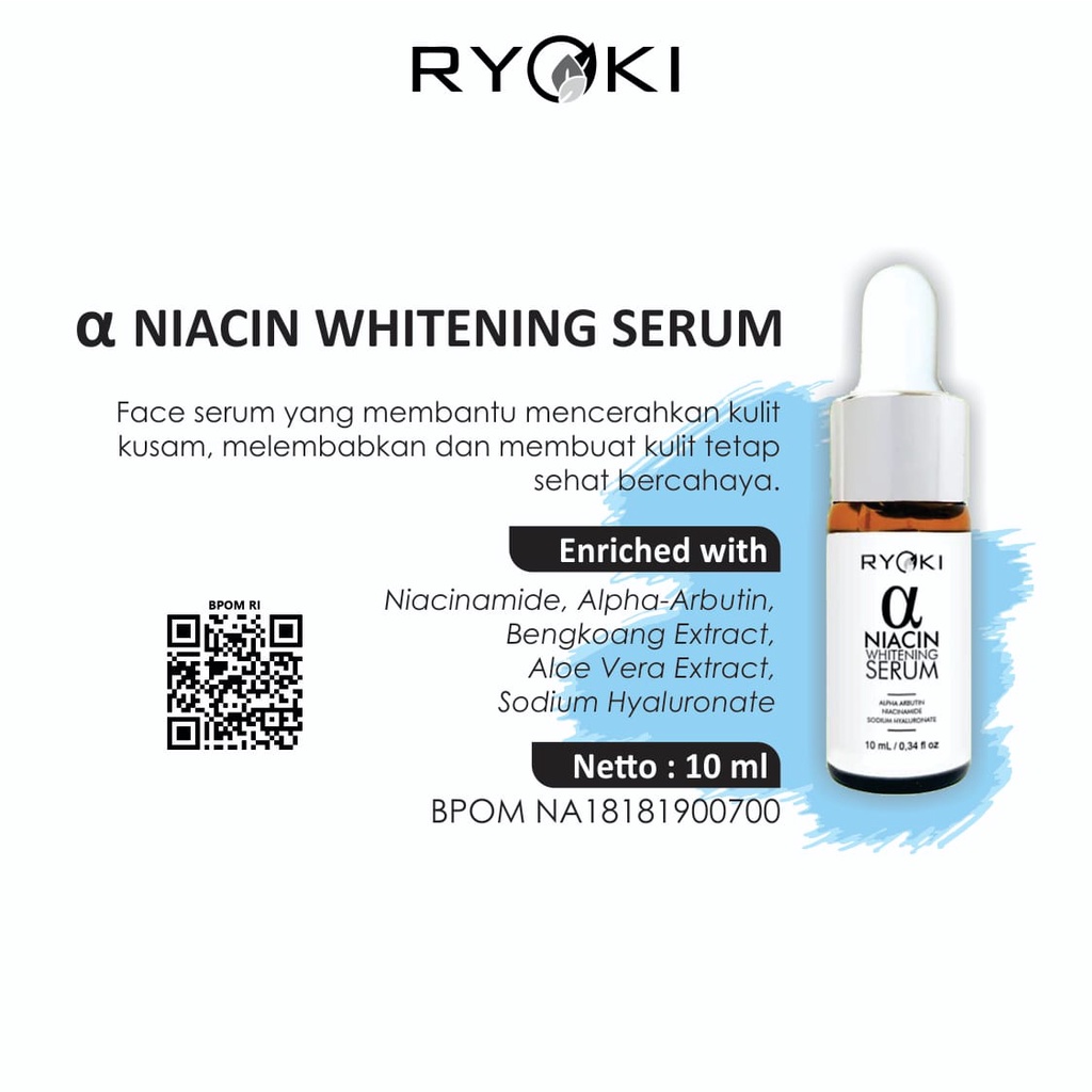 Ryoki Niacin Whitening Serum 10ML Original Bpom Murah