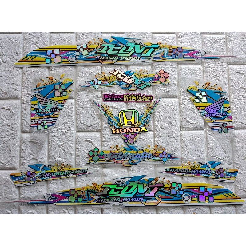 STRIPING TRANSPARAN HOLOGRAM BEAT FI 2013-2014-2015 II STRIPING BEAT VARIASI