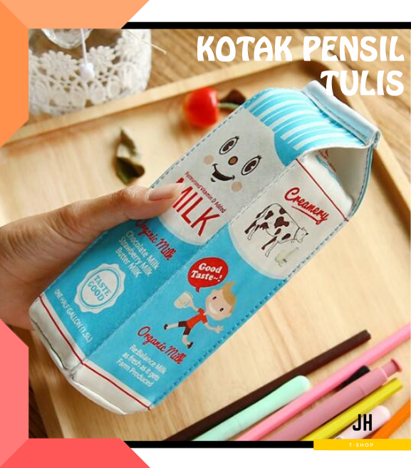 

Peralatan Sekolah - Tempat Alat Tulis - Pouch Kosmetik - Kotak Pensil Bentuk Kotak Susu