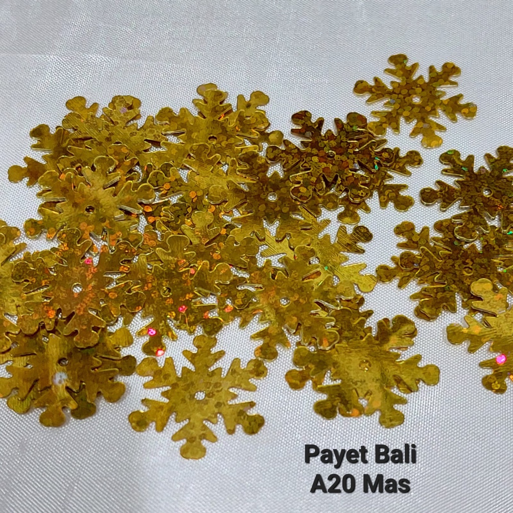 payet bali mas /monte Manik /piringan / bahan kerajinan/borci payet
